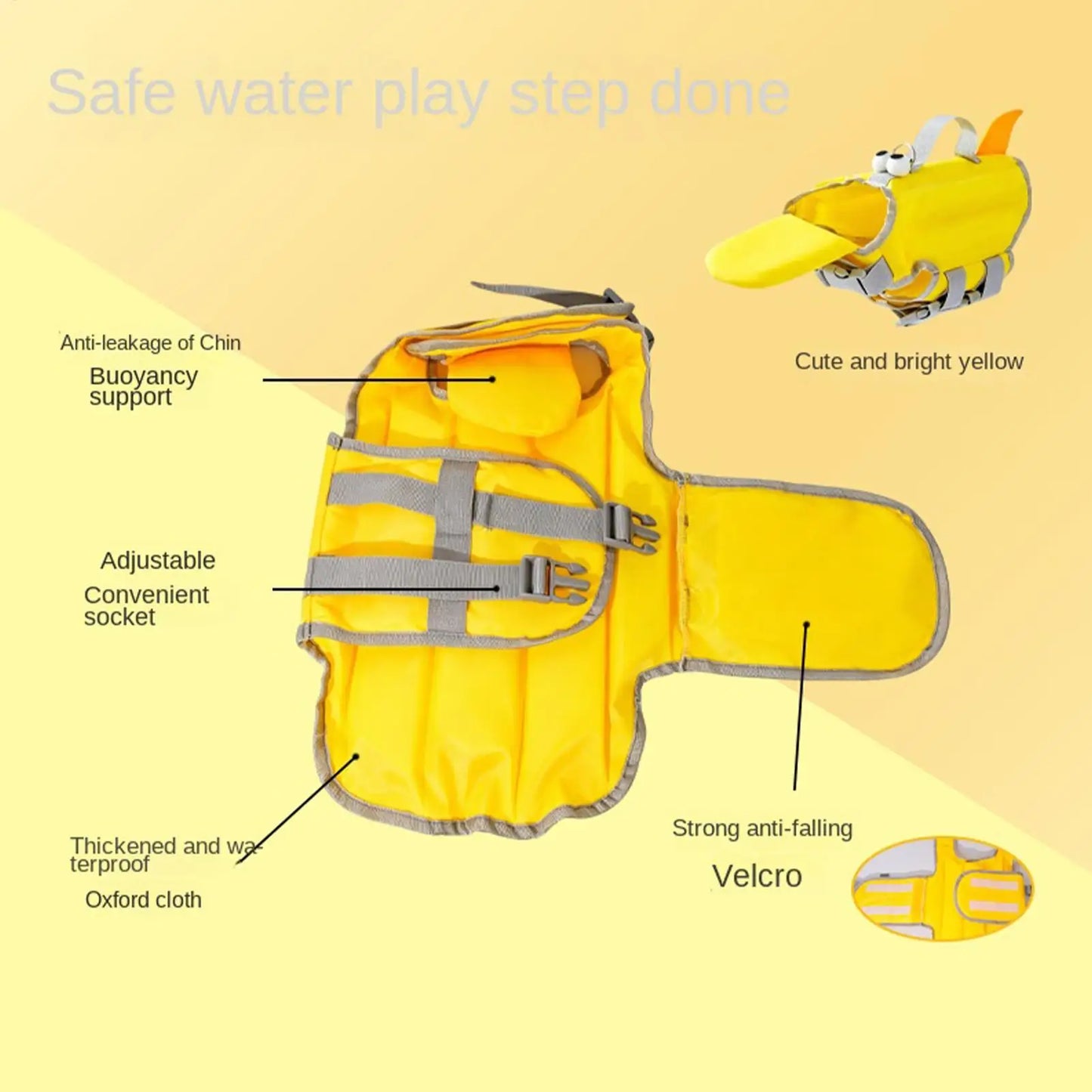 Life Jacket for Dogs with Rescue Handle Waterproof Dog Swimming Vest Floating Jacket for Puppy Small Medium Pet Pool Outdoor