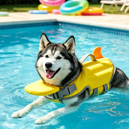 Life Jacket for Dogs with Rescue Handle Waterproof Dog Swimming Vest Floating Jacket for Puppy Small Medium Pet Pool Outdoor